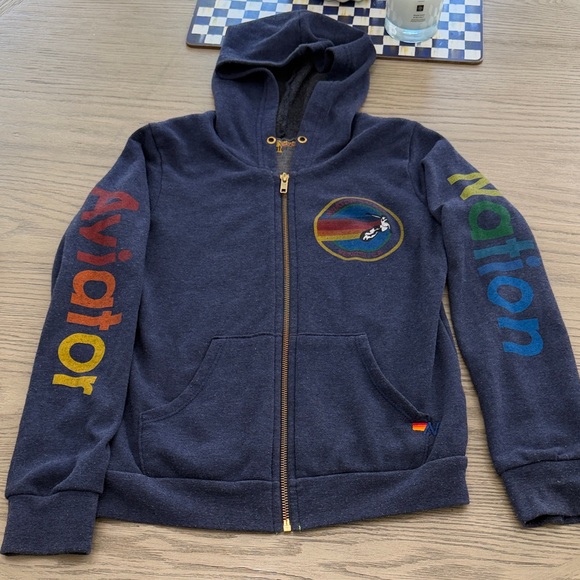 Aviator Nation Other - KID'S (sz12) AVIATOR NATION HAMPTONS ZIP HOODIE - NAVY